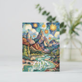 Carte Postale Van Gogh Zion Virgin River Patriarchs Custom (Debout devant)