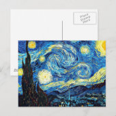 Carte Postale Van Gogh's famous painting, Starry Night (Devant / Derrière)