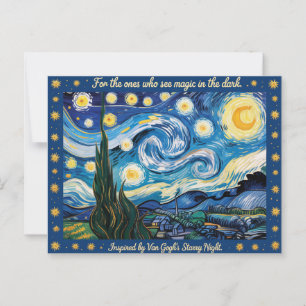 Carte Postale Van Goghs Starry Night Art Inspiré