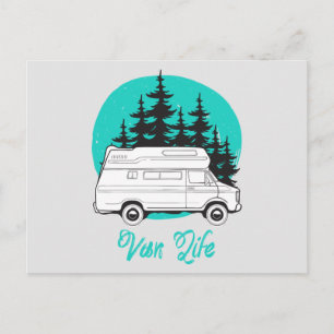 Carte Postale VAN LIFE Nomad Adventure Travel Camping Lifestyle