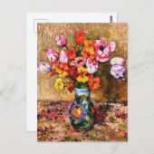 Carte Postale Van Rysselberghe - Tulipes et Nasturtiums (Devant / Derrière)