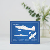 Carte Postale Van’s RV-3 - Plan directeur de l’avion ABD (Debout devant)