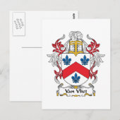 Carte Postale Van Vliet Family Crest (Devant / Derrière)