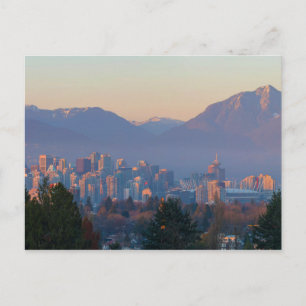 Carte Postale Vancouver BC Downtown Cityscape at Sunset Panorama