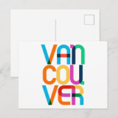 Carte Postale Vancouver Canada Pop Art Letters (Devant / Derrière)
