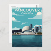 Carte Postale Vancouver Canada Retro Travel (Devant / Derrière)