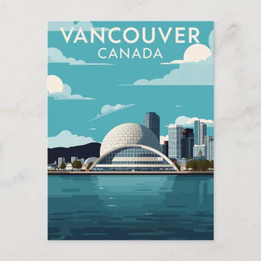 Carte Postale Vancouver Canada Retro Travel (Devant)