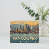 Carte Postale Vancouver Canada Travel Art Vintage (Debout devant)
