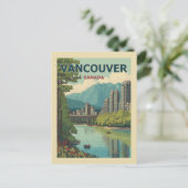 Carte Postale Vancouver Canada Travel Art Vintage (Debout devant)