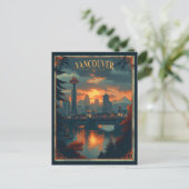 Carte Postale Vancouver, Canada Vintage voyage (Debout devant)