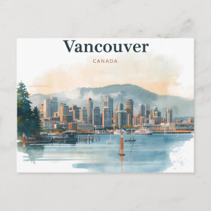 Carte Postale Vancouver Canada Voyage Art Vintage