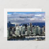 Carte Postale Vancouver, Colombie-Britannique, Canada skyline (Devant / Derrière)