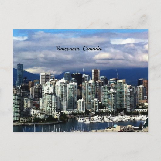 Carte Postale Vancouver, Colombie-Britannique, Canada skyline (Devant)