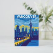 Carte Postale Vancouver Harbour Retro Skyline (Debout devant)