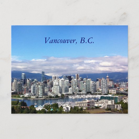 Carte Postale Vancouver Skyline (Devant)