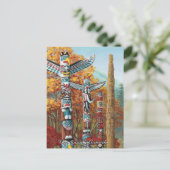 Carte postale Vancouver Totem Pole Painti (Debout devant)