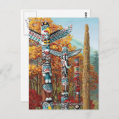 Carte postale Vancouver Totem Pole Painti (Devant / Derrière)