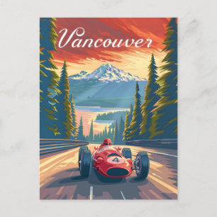 Carte Postale Vancouver Vintage Racing Car