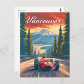 Carte Postale Vancouver Vintage Racing Car (Devant / Derrière)
