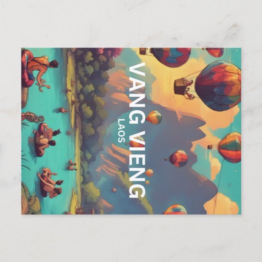 Carte postale Vang Vieng (Devant)