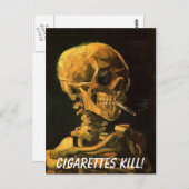 Carte Postale vangogh_skull_cigarette, Cigarettes tue ! (Devant / Derrière)