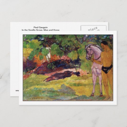 Carte Postale Vanilla Grove par Paul Gauguin (Devant / Derrière)