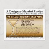 Carte postale Vanilla Pudding Martini Recette (Devant)
