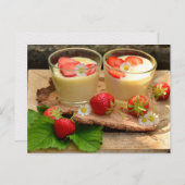 CARTE POSTALE VANILLA STRAWBERRY DESSERT POSTCROSSING (Devant / Derrière)