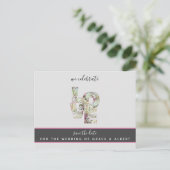 Carte Postale Vanilla Strawberry Hydrangeas Mariage Date de sauv (Debout devant)
