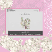 Carte Postale Vanilla Strawberry Hydrangeas Mariage Date de sauv