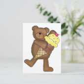 Carte Postale Vanille Crème glacée Teddy (Debout devant)