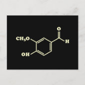 Carte Postale Vanille Vanillin Formule chimique moléculaire (Devant)