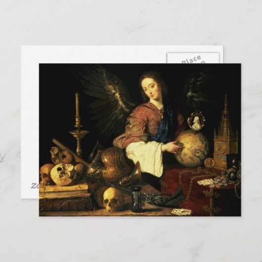 Carte Postale Vanitas, c.1634 (Devant / Derrière)