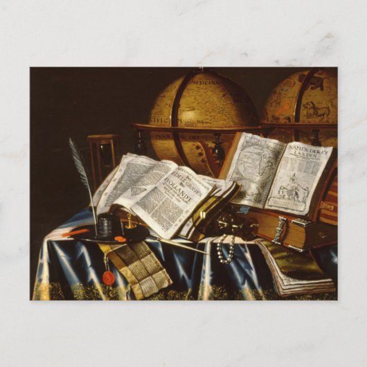 Carte Postale "Vanitas" Still Life - Adam Bernaert (1665) (Devant)
