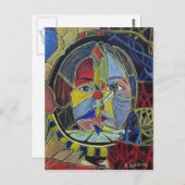 Carte postale Vanity Abstrait Art non sécurisée (Devant / Derrière)