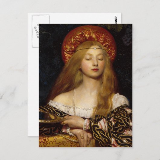 Carte Postale Vanity - Un Maiden Médiéval (Devant / Derrière)