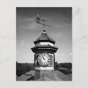 Carte Postale Vanne météo à cheval et tour de l'horloge