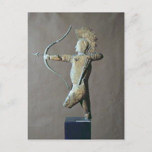 Carte Postale Vanne météorologique sous forme d'un Indien améric