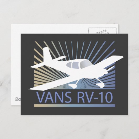 Carte Postale Vans RV-10 (Devant / Derrière)
