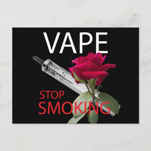 Carte Postale Vape. Arrêtez de fumer (Devant)