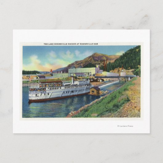 Carte Postale Vapeur de Bonneville du lac Oregon (Devant)