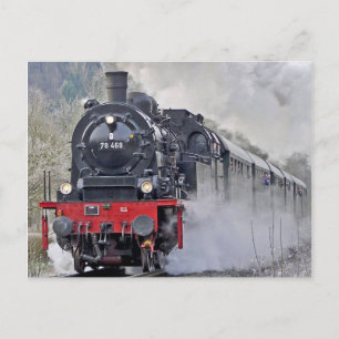 Carte Postale Vapeur de train vintage Locomotive Photo