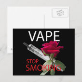 Carte Postale Vapez. Arrêtez de fumer (Devant / Derrière)