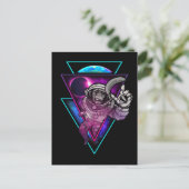 Carte Postale Vaporwave Astronaut Space Art Monkey Bankey (Debout devant)