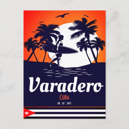 Carte Postale Varadero Cuba Souvenirs Vintages Palmier (Devant)