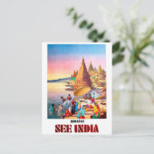 Carte Postale Varanasi, Inde, rivière Ganges (Debout devant)