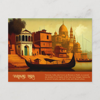 Carte Postale Varanasi peinture indienne