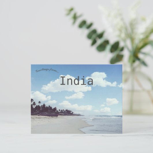 Carte Postale Varca Beach Goa Inde (Debout devant)