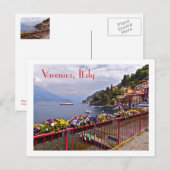 carte postale/VARENNA, ITALIE/PROMENDADE À FLEURS (Devant / Derrière)