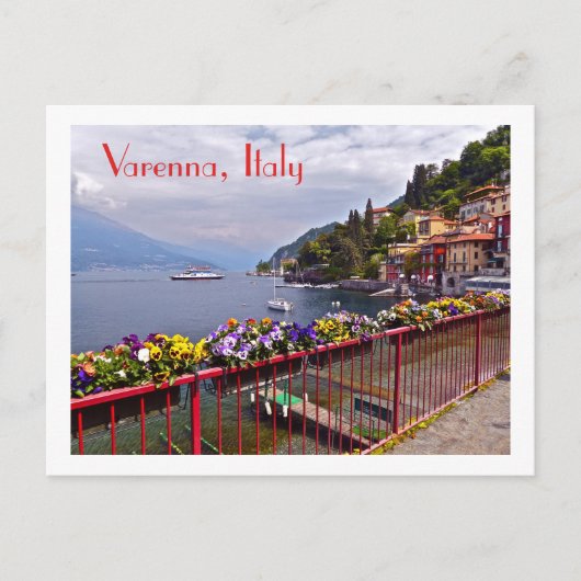 carte postale/VARENNA, ITALIE/PROMENDADE À FLEURS (Devant)